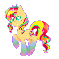 Size: 1000x1000 | Tagged: safe, artist:pastelrubies, sunset shimmer, pony, unicorn, rainbow power, rainbow power-ified, simple background, solo, transparent background