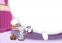 Size: 1280x878 | Tagged: safe, artist:tofer18, derpy hooves, rarity, pegasus, pony, unicorn, female, inflation, mare