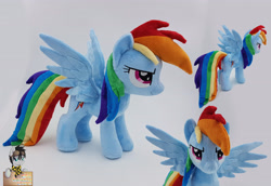 Size: 3964x2724 | Tagged: safe, artist:epicrainbowcrafts, derpibooru import, rainbow dash, pony, high res, irl, photo, plushie, solo, spread wings, wings