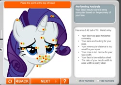 Size: 676x477 | Tagged: safe, rarity, pony, unicorn, anaface, female, horn, mare, white coat