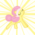 Size: 512x512 | Tagged: safe, artist:aztywolfette, fluttershy, pegasus, pony, exercise, female, mare, pink mane, yellow coat