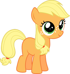 Size: 1280x1344 | Tagged: safe, artist:hawk9mm, applejack, earth pony, pony, g4, filly, simple background, solo, transparent, transparent background, vector