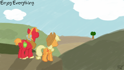 Size: 1280x720 | Tagged: safe, artist:aruigus808, applejack, big macintosh, earth pony, pony, male, stallion