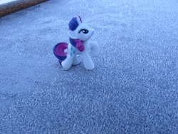 Size: 2272x1704 | Tagged: safe, rarity, blind bag, ice, irl, outdoors, photo, toy