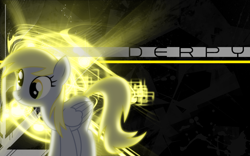 Size: 1920x1200 | Tagged: safe, artist:kooner-cz, artist:vexx3, edit, derpy hooves, pegasus, pony, female, mare, smiling, solo, vector, wallpaper, wallpaper edit