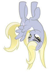 Size: 1000x1435 | Tagged: artist needed, source needed, safe, derpy hooves, pegasus, pony, female, mare, simple background, solo, transparent background, upside down, vector, wet mane