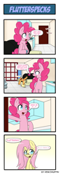 Size: 660x1914 | Tagged: safe, artist:reikomuffin, applejack, fluttershy, pinkie pie, earth pony, pegasus, pony, comic, glasses