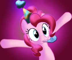 Size: 900x754 | Tagged: safe, artist:ian502, pinkie pie, earth pony, pony, hat, party hat, party horn