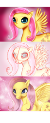 Size: 700x1700 | Tagged: safe, fluttershy, pegasus, pony, female, mare, pink mane, redraw, yellow coat