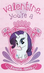 Size: 507x837 | Tagged: safe, rarity, pony, unicorn, female, mare, official, purple mane, solo, valentine, white coat