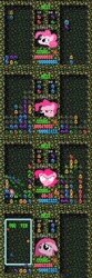 Size: 480x1440 | Tagged: safe, pinkie pie, earth pony, pony, comic, crossover, dr. robotnik's mean bean machine, kirby's avalanche, meme, pinkamena diane pie, puyo puyo, solo, video game