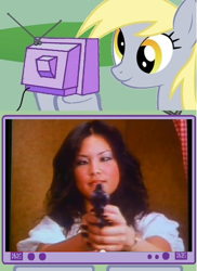 Size: 437x600 | Tagged: safe, derpy hooves, pegasus, pony, devo, exploitable meme, female, mare, meme, tv meme, whip it