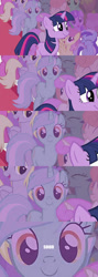 Size: 640x1800 | Tagged: safe, screencap, amethyst star, carrot top, cherry berry, derpy hooves, dizzy twister, golden harvest, lyra heartstrings, minuette, orange swirl, sparkler, twilight sparkle, twinkleshine, pegasus, pony, the return of harmony, c:, female, human fetish, image macro, looking at you, mare, smiling, soon, tenso