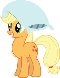 Size: 7740x10000 | Tagged: safe, artist:teiptr, applejack, earth pony, pony, absurd resolution, pillow, simple background, solo, transparent background, vector