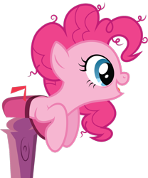 Size: 1280x1536 | Tagged: safe, artist:midnight--blitz, pinkie pie, earth pony, pony, mailbox, simple background, transparent background, vector