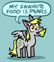 Size: 175x200 | Tagged: safe, artist:coyotecoyote, derpy hooves, pegasus, pony, female, lowres, mare, pear