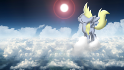 Size: 1920x1080 | Tagged: dead source, safe, artist:astralmelodia, derpy hooves, pegasus, pony, cloud, cloudy, female, mare, ponies in real life, sky, vector