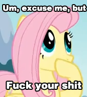 Size: 170x189 | Tagged: safe, fluttershy, pegasus, pony, caption, image macro, reaction image, vulgar