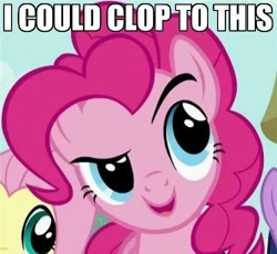 Size: 500x460 | Tagged: safe, pinkie pie, earth pony, pegasus, pony, female, image macro, mare, reaction image, semi-vulgar, wings