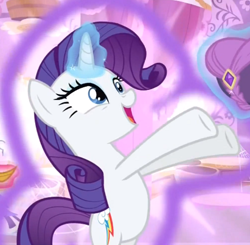 Size: 476x466 | Tagged: safe, screencap, rarity, pony, unicorn, magical mystery cure, female, horn, mare, white coat