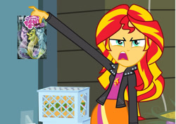 Size: 1020x720 | Tagged: safe, edit, edited screencap, idw, screencap, adagio dazzle, aria blaze, sonata dusk, sunset shimmer, siren, equestria girls, equestria girls (movie), fiendship is magic, comic, comic drama, exploitable meme, idw drama, meme, op is a cuck, op is trying to start shit, sunset is disgusted, the dazzlings