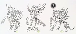 Size: 1000x444 | Tagged: safe, artist:rebecca dart, queen chrysalis, changeling, changeling queen, angry, concept art, jewelry, magic, the art of equestria