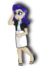 Size: 400x700 | Tagged: safe, artist:odis-odis, rarity, human, clothes, female, humanized, purple hair, solo