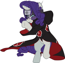 Size: 2881x2797 | Tagged: safe, artist:macethebarrowslord, rarity, pony, unicorn, akatsuki, naruto, pain, pain (naruto), preta path