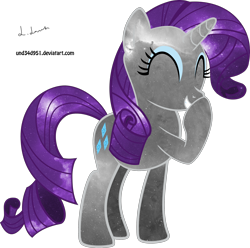 Size: 2494x2474 | Tagged: safe, artist:und34d951, rarity, pony, unicorn, female, mare, purple mane, solo, space, white coat