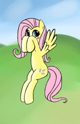 Size: 354x544 | Tagged: safe, artist:pazaa, fluttershy, pegasus, pony, blushing, cute, flying