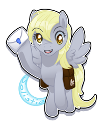 Size: 589x729 | Tagged: safe, artist:solilovesponies, derpy hooves, pegasus, pony, female, letter, mare