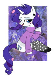 Size: 409x575 | Tagged: safe, rarity, pony, unicorn, clothes, fashion, incorrect leg anatomy, soft grunge