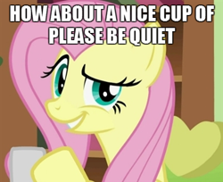 Size: 400x326 | Tagged: safe, fluttershy, pegasus, pony, always works, dreamworks face, image macro, looking at you, meme, quiet