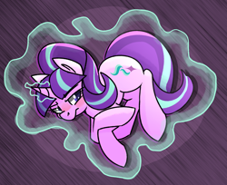 Size: 2158x1761 | Tagged: safe, artist:themodpony, starlight glimmer, pony, unicorn, bangs, blushing, glowing horn, huffy, purple, solo