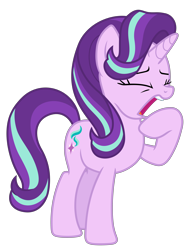 Size: 4200x5600 | Tagged: safe, artist:reginault, starlight glimmer, pony, unicorn, every little thing she does, .svg available, absurd resolution, eyes closed, raised hoof, simple background, solo, transparent background, vector, yawn