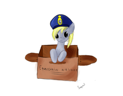 Size: 849x666 | Tagged: artist needed, source needed, safe, derpy hooves, pegasus, pony, female, mare, pony in a box