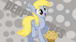 Size: 1920x1080 | Tagged: safe, artist:sonicrainboomftw, derpy hooves, pegasus, pony, female, mare, muffin, solo, wallpaper