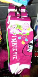 Size: 512x1024 | Tagged: safe, pinkie pie, clothes, irl, merchandise, photo, socks