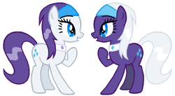 Size: 850x467 | Tagged: safe, artist:durpy, color edit, aloe, lotus blossom, rarity, pony, unicorn, spa twins