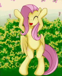 Size: 330x400 | Tagged: safe, artist:rainbow, fluttershy, butterfly, pegasus, pony, animated, bipedal, caramelldansen, cute, dancing, loop, shyabetes, solo