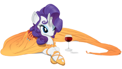 Size: 9600x5400 | Tagged: safe, artist:sunibee, artist:yanoda, edit, rarity, pony, unicorn, absurd resolution, alcohol, clothes, dress, simple background, solo, transparent background, vector, wallpaper, wine, wink