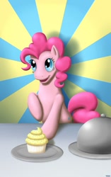 Size: 708x1129 | Tagged: safe, artist:shrineheart, pinkie pie, earth pony, pony, cupcake, cute, shrineheart