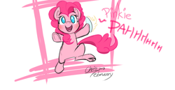 Size: 1966x1015 | Tagged: dead source, safe, artist:xcopyen002, pinkie pie, earth pony, pony, female, solo