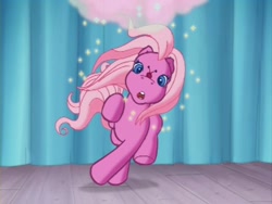 Size: 640x480 | Tagged: safe, pinkie pie, earth pony, ladybug, pony, g3, pinkie pie and the ladybug jamboree, magic, pinkie squink, smoke, sparkles, stumbling