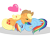 Size: 1078x848 | Tagged: safe, artist:cloudysunshine1914, derpibooru import, applejack, rainbow dash, earth pony, pegasus, pony, appledash, eyes closed, female, lesbian, mare, shipping