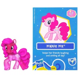 Size: 400x400 | Tagged: safe, pinkie pie, earth pony, pony, collector card, hasbro, official, see-through, toy