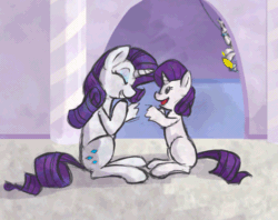 Size: 500x395 | Tagged: safe, rarity, pony, unicorn, a touch of diamonds, animated, filly rarity, fiwwy rarity, tumblr