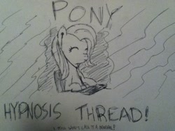 Size: 960x720 | Tagged: safe, fluttershy, pegasus, pony, /mlp/, 4chan, hypnosis, traditional art