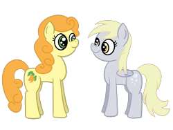 Size: 1600x1200 | Tagged: safe, artist:ozangel, carrot top, derpy hooves, golden harvest, pegasus, pony, female, mare