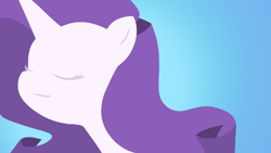 Size: 900x506 | Tagged: safe, artist:thespengineer, rarity, pony, unicorn, bust, eyes closed, portrait, smiling, solo